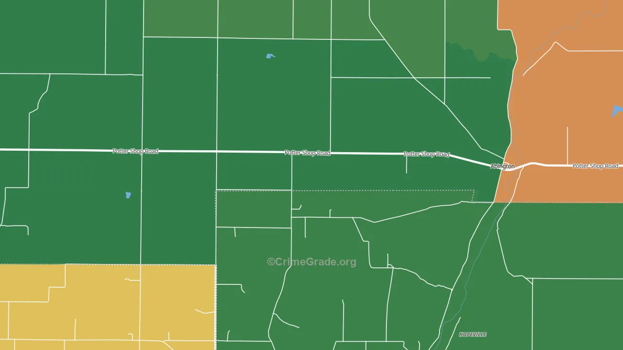 Philomath, IN Map of Vehicle Theft Rates