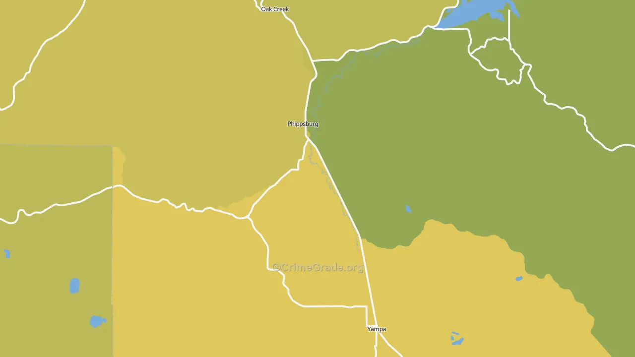 Phippsburg, CO Map of Vehicle Theft Rates