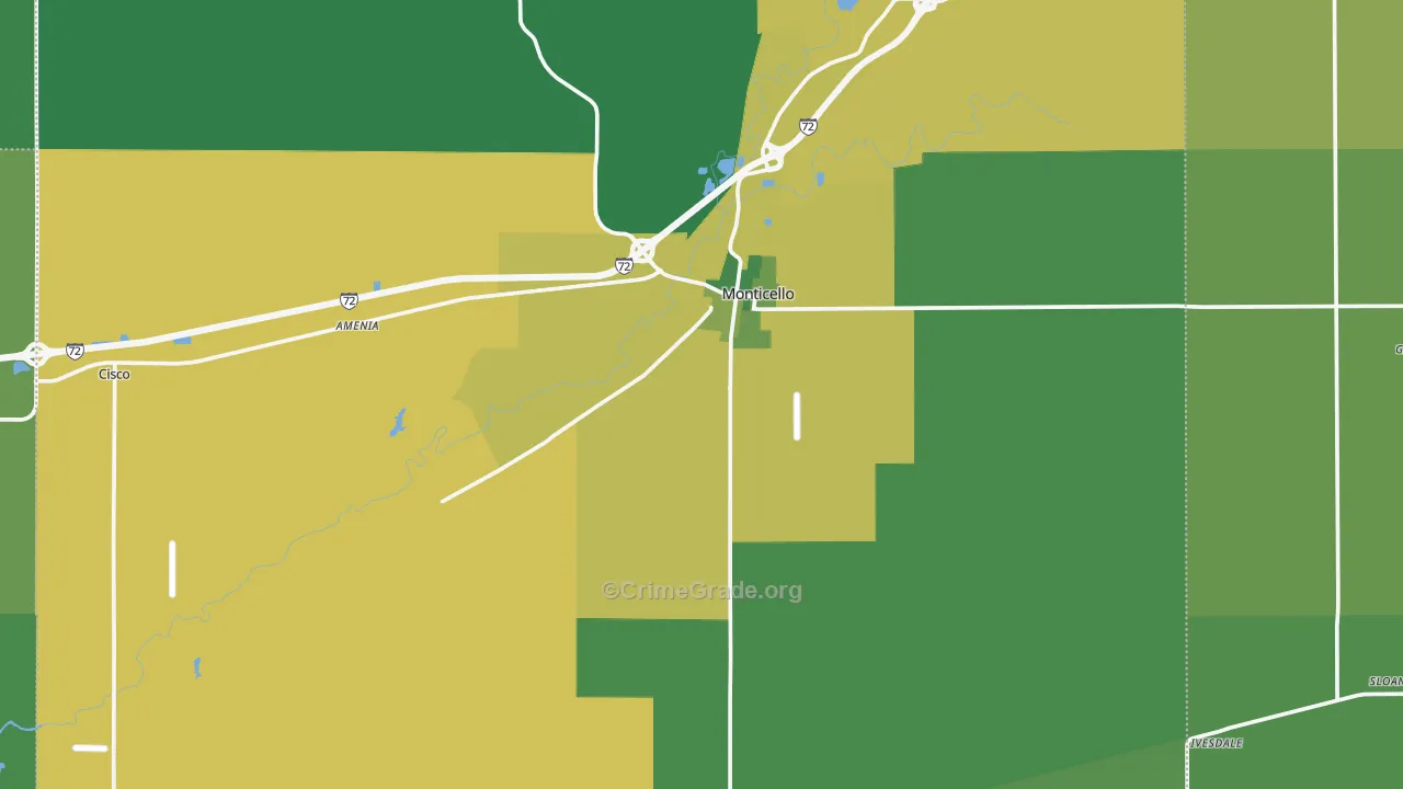 Piatt County, IL Map of Vehicle Theft Rates