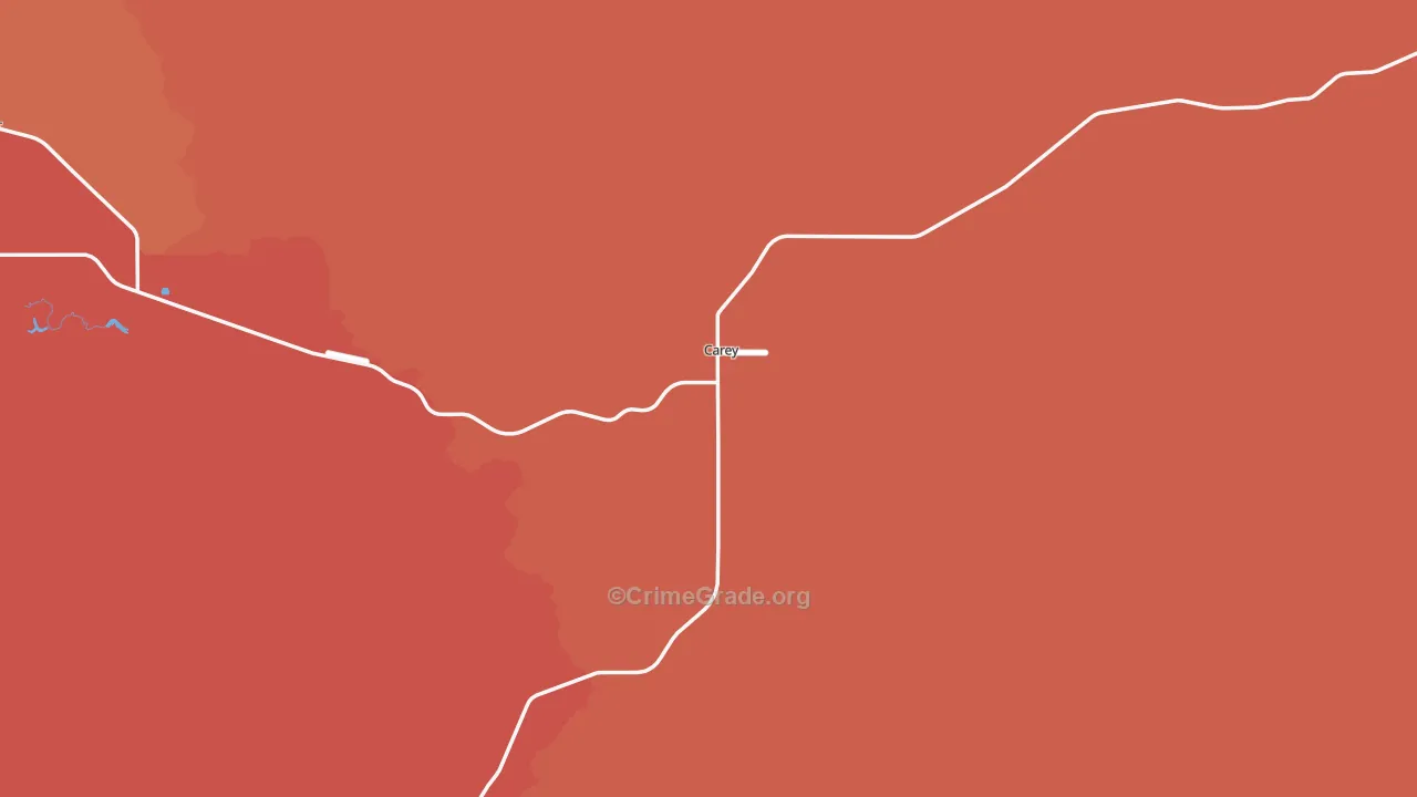 Picabo, ID Map of Vehicle Theft Rates