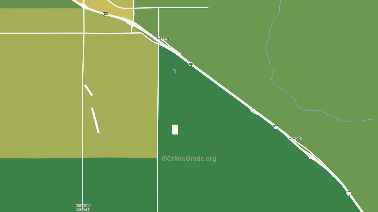 Picacho, AZ Map of Vehicle Theft Rates