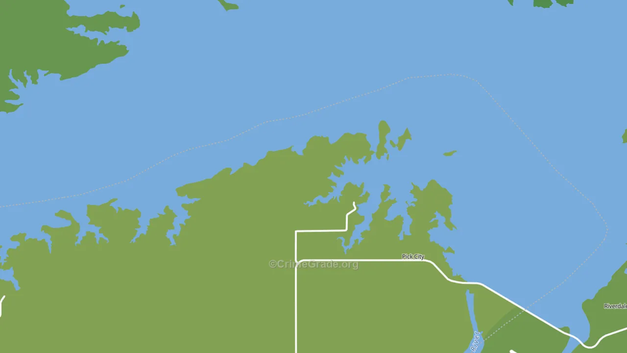 Pick City, ND Map of Vehicle Theft Rates