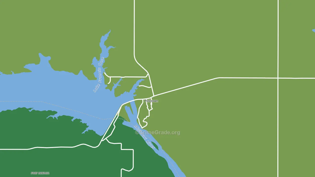 Pickstown, SD Map of Vehicle Theft Rates