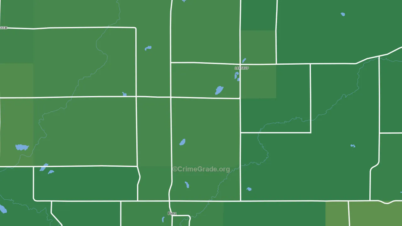 Pierz, MN Map of Vehicle Theft Rates