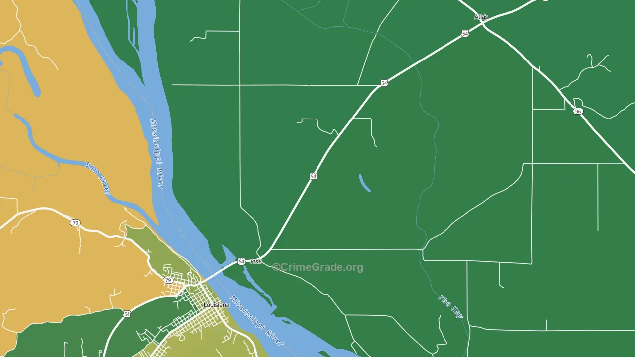 Pike, IL Map of Vehicle Theft Rates