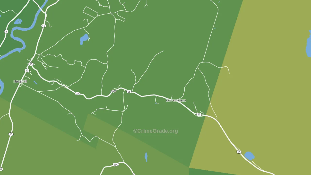 Pike, NH Map of Vehicle Theft Rates