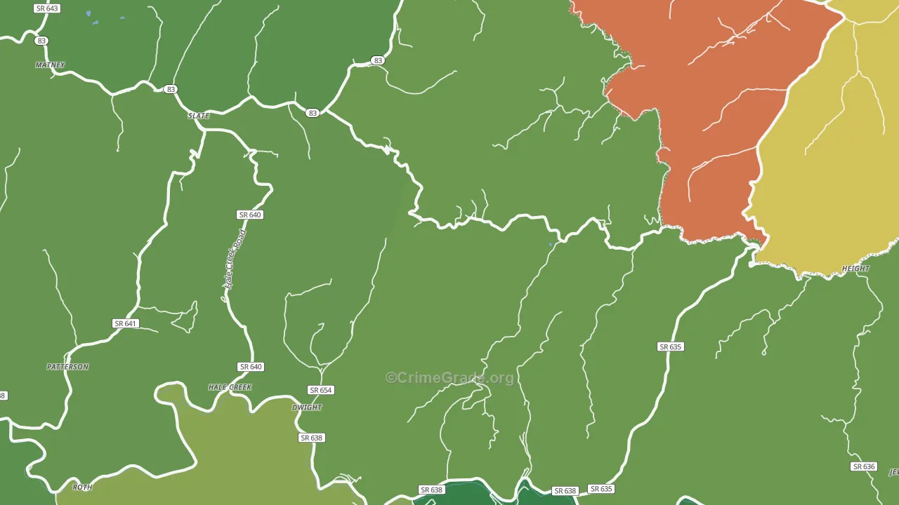 Pilgrims Knob, VA Map of Vehicle Theft Rates