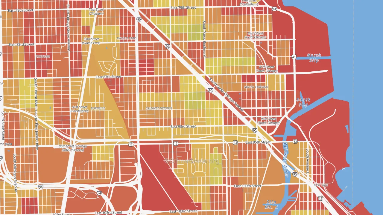 Pill Hill, Chicago, IL Map of Vehicle Theft Rates