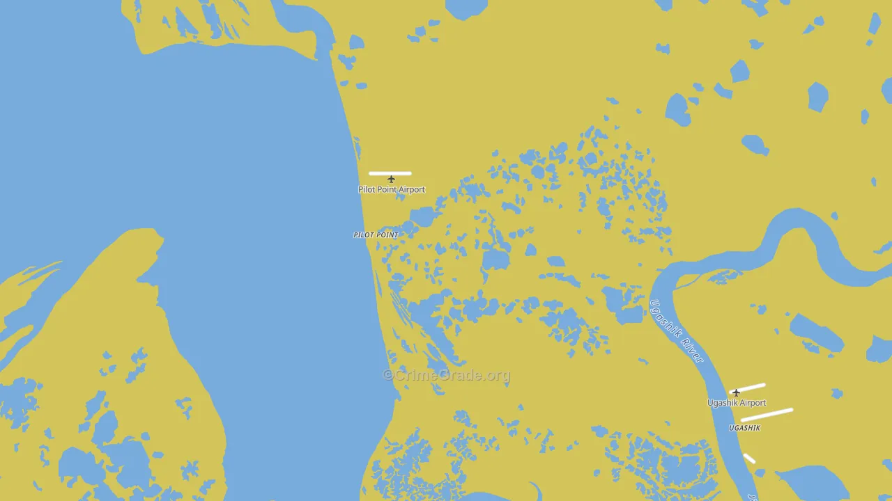 Pilot Point, AK Map of Vehicle Theft Rates