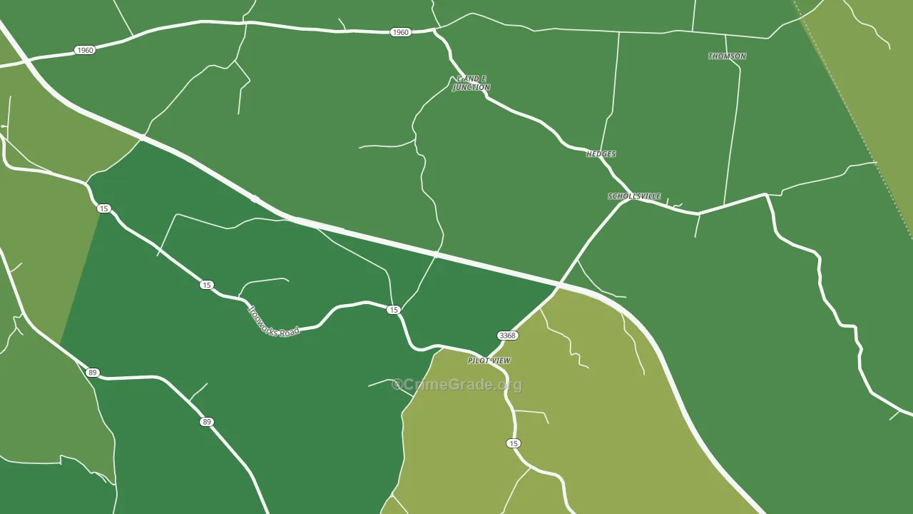 Pilot View, KY Map of Vehicle Theft Rates