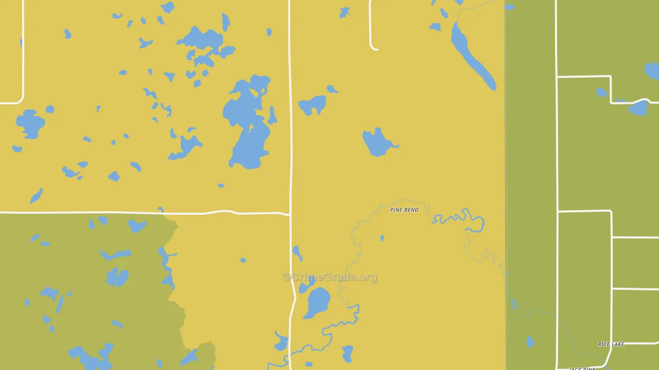 Pine Bend, MN Map of Vehicle Theft Rates