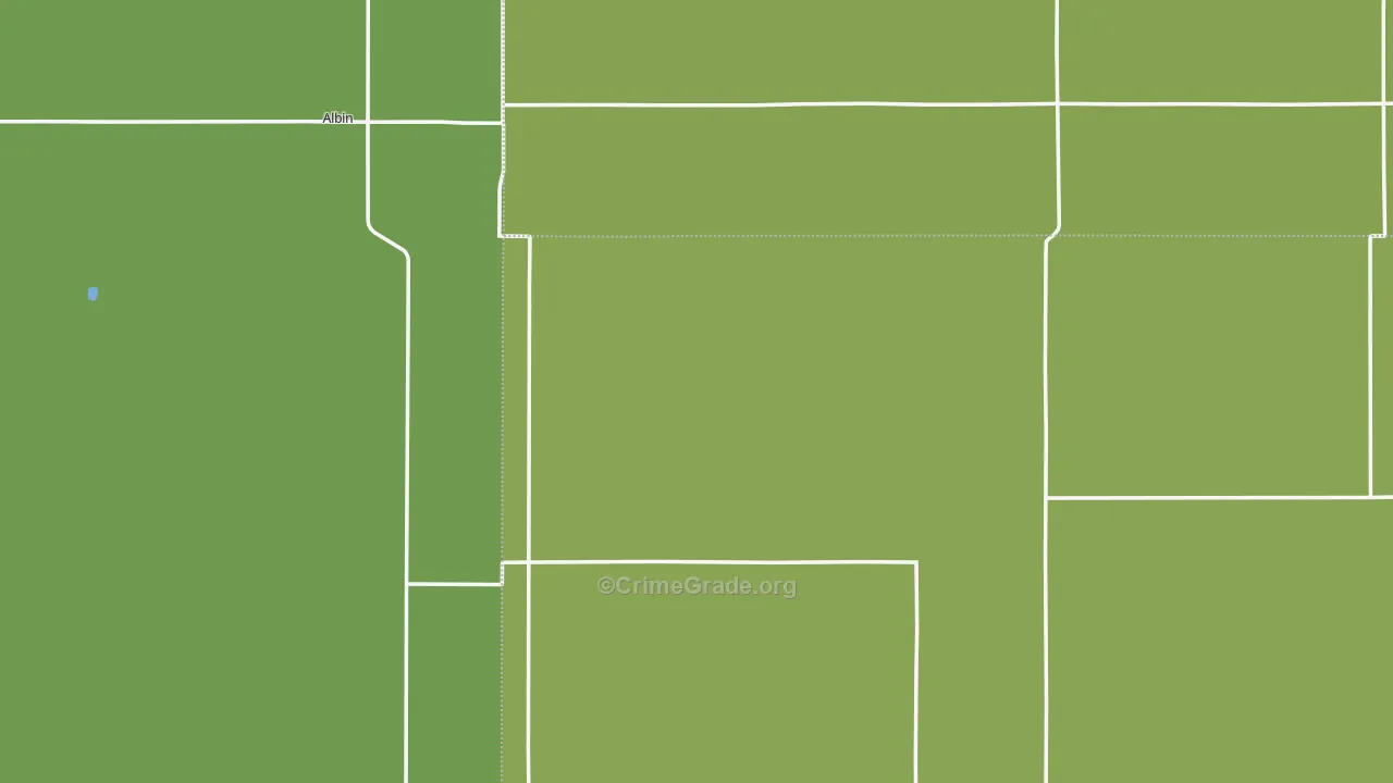 Pine Bluffs, NE Map of Vehicle Theft Rates