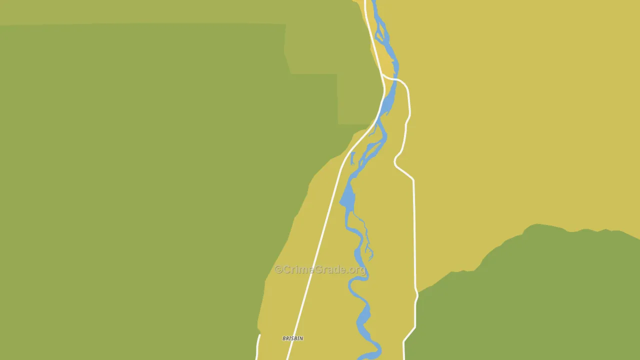 Pine Creek, MT Map of Vehicle Theft Rates