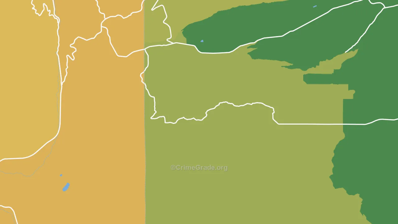 Pine Grove, OR Map of Vehicle Theft Rates
