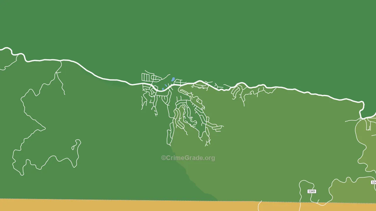 Pine Mountain Club, CA Map of Vehicle Theft Rates