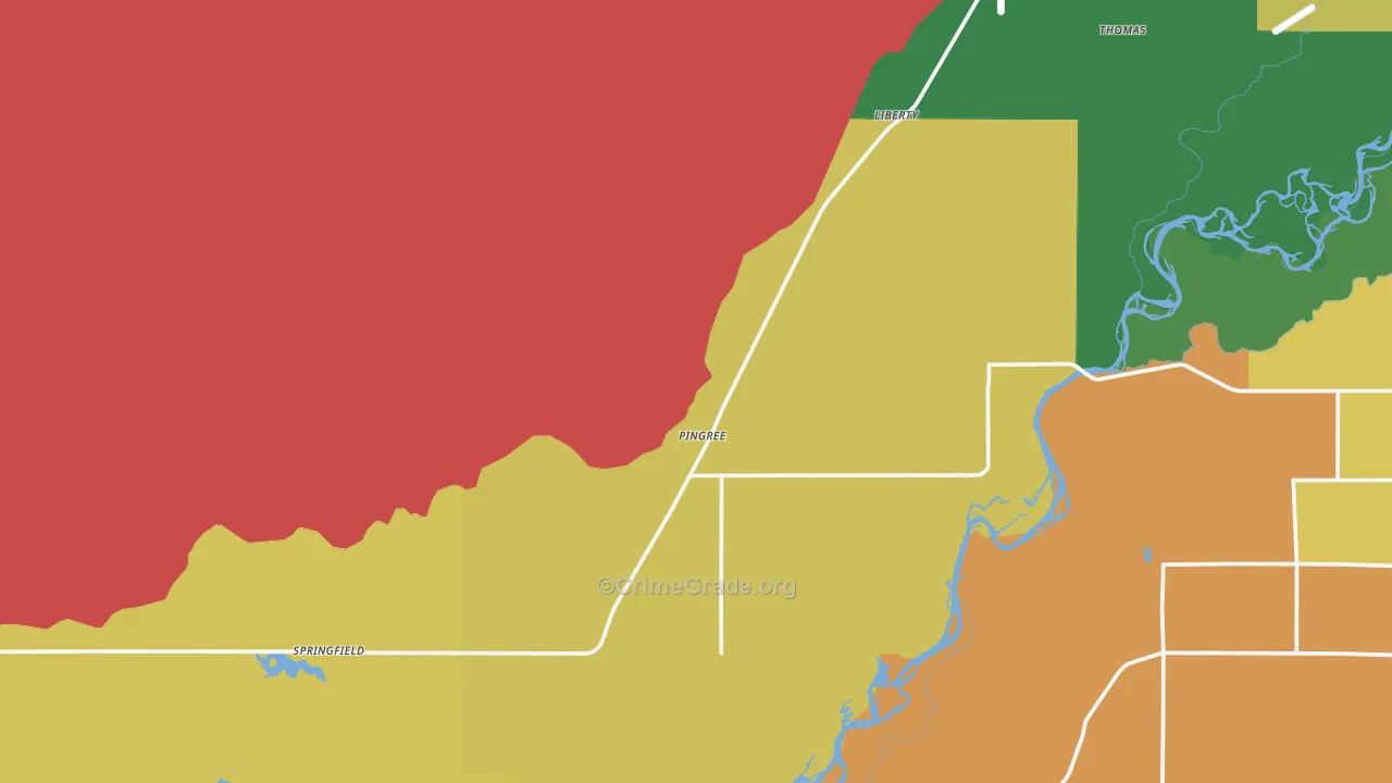 Pingree, ID Map of Vehicle Theft Rates