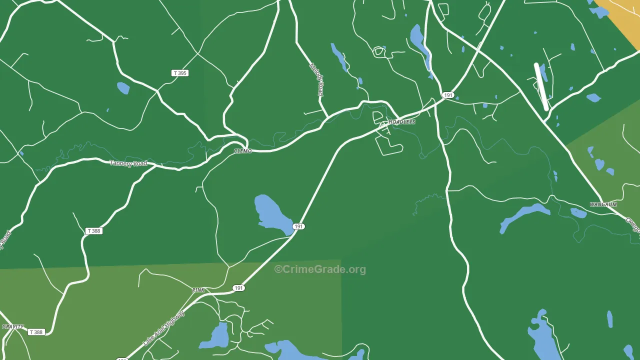 Pink, PA Map of Vehicle Theft Rates