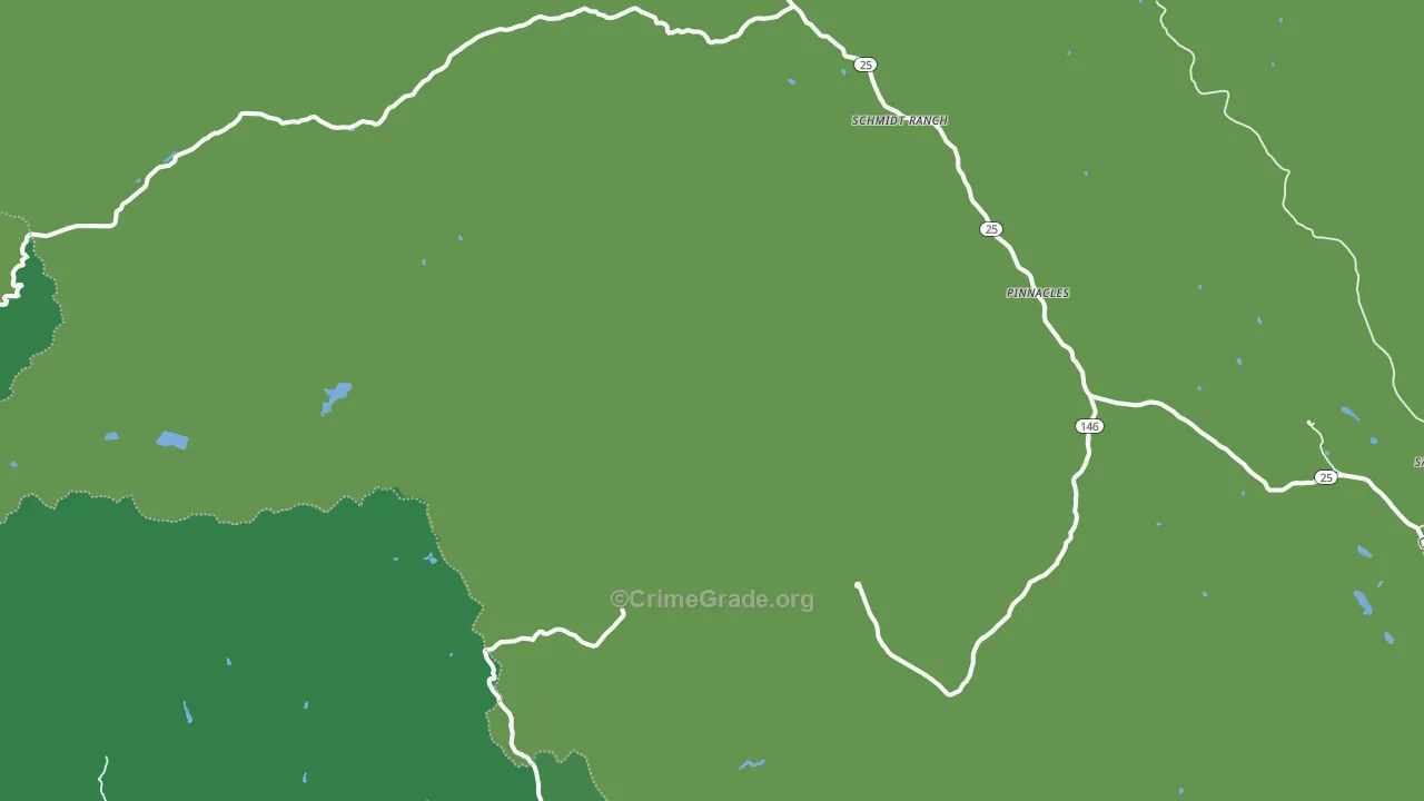 Pinnacles, CA Map of Vehicle Theft Rates