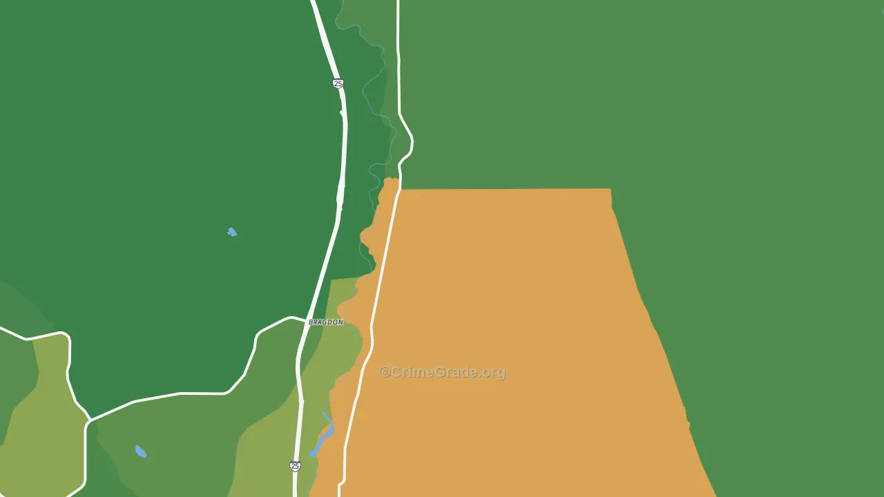 Pinon, CO Map of Vehicle Theft Rates