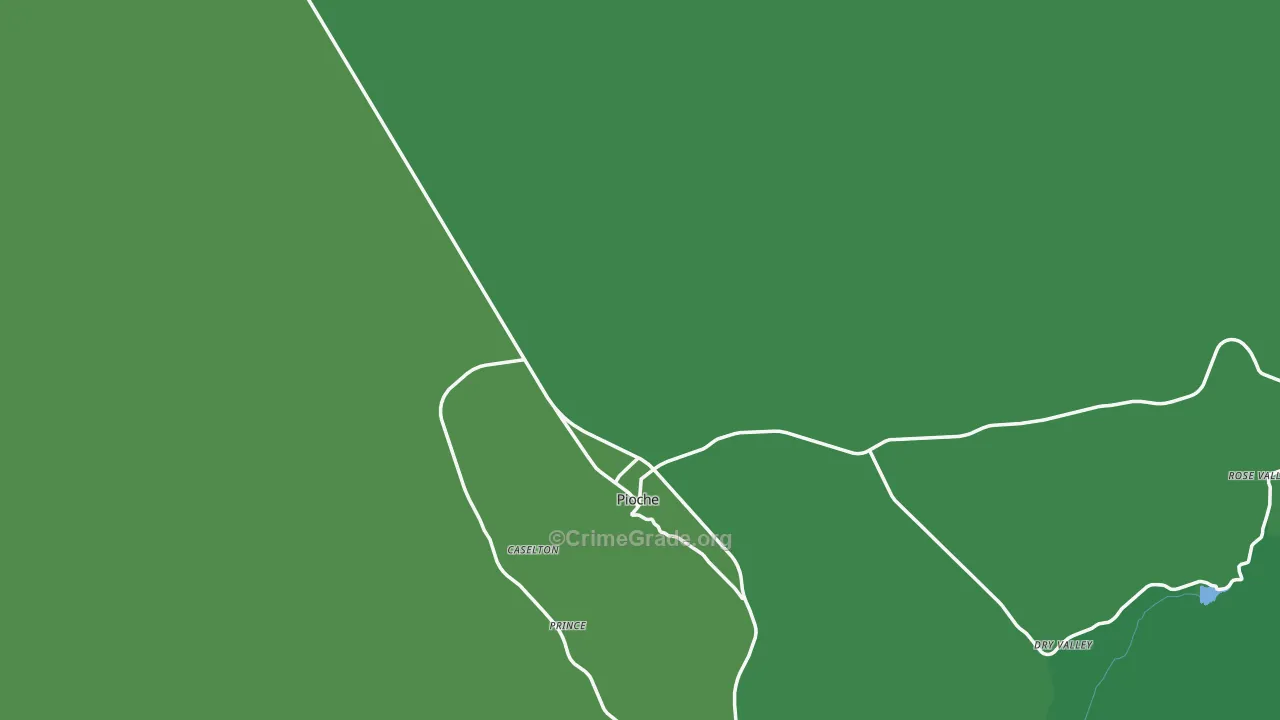 Pioche, NV Map of Vehicle Theft Rates