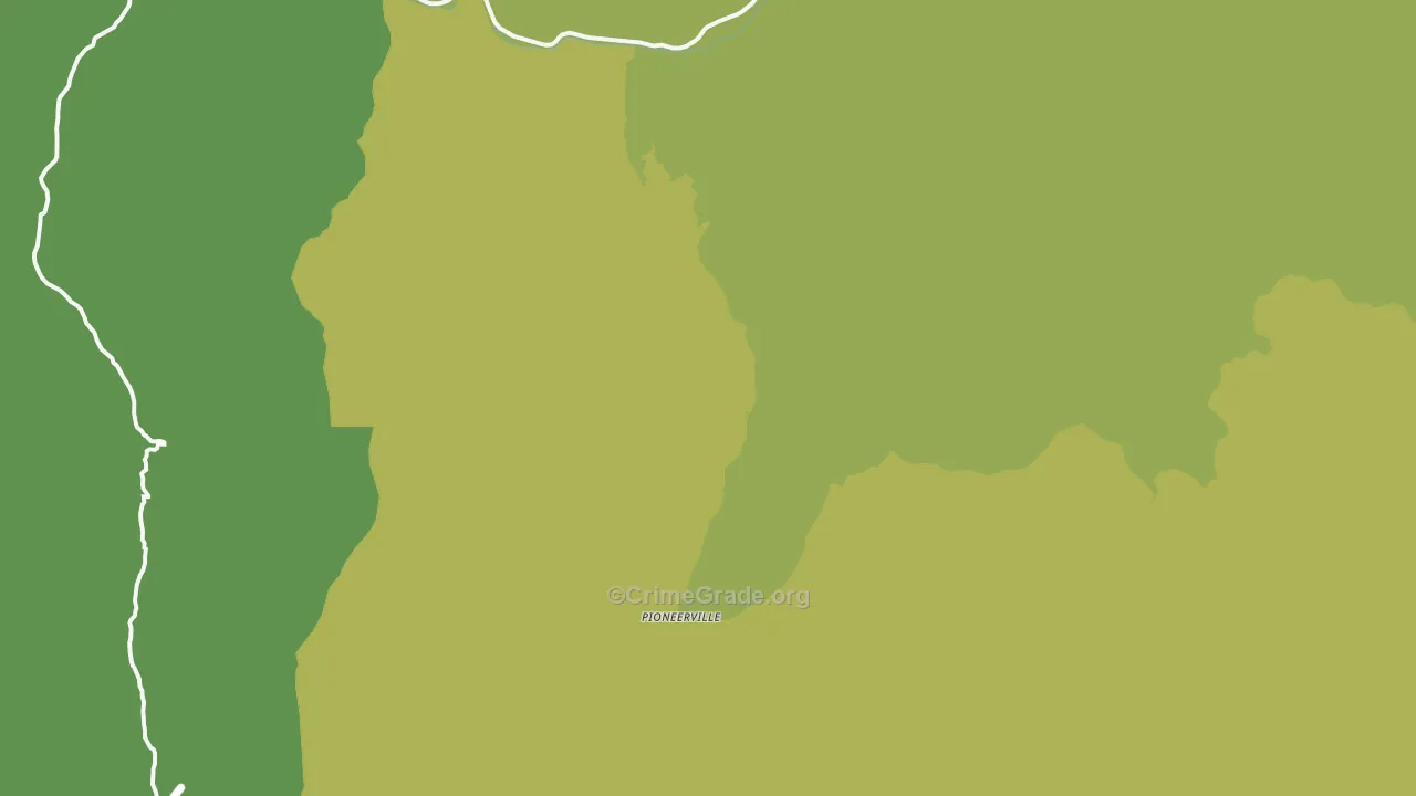 Pioneerville, ID Map of Vehicle Theft Rates