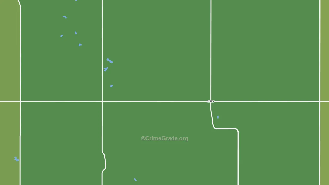Pisek, ND Map of Vehicle Theft Rates