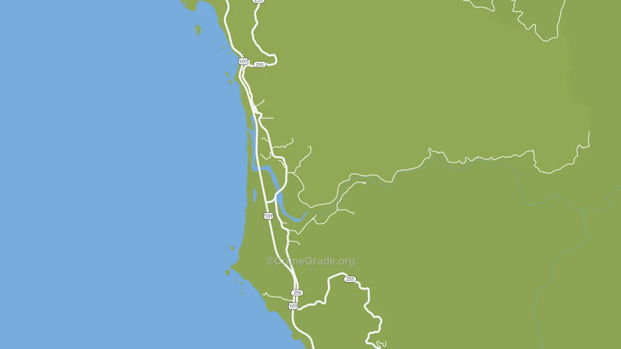 Pistol River, OR Map of Vehicle Theft Rates