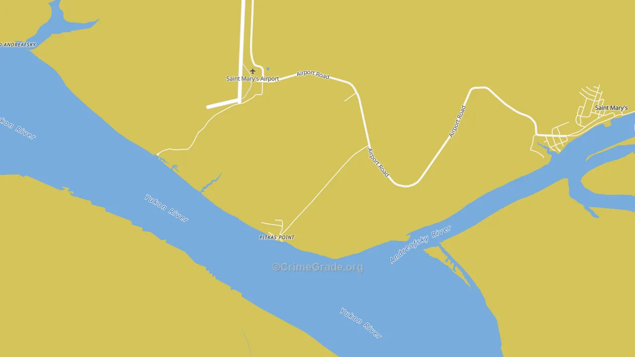 Pitkas Point, AK Map of Vehicle Theft Rates