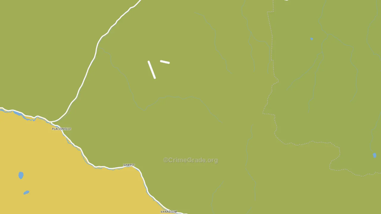 Placerville, CO Map of Vehicle Theft Rates