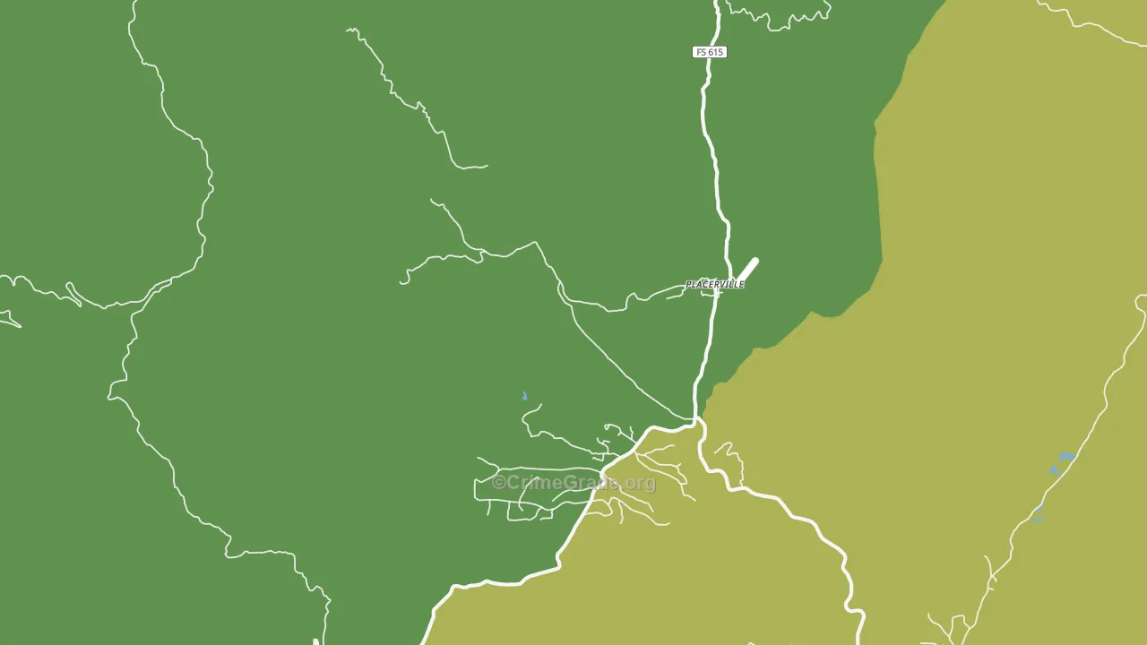 Placerville, ID Map of Vehicle Theft Rates
