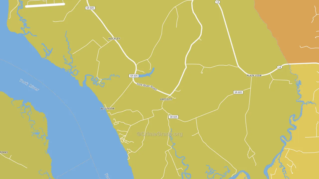 Plain View, VA Map of Vehicle Theft Rates