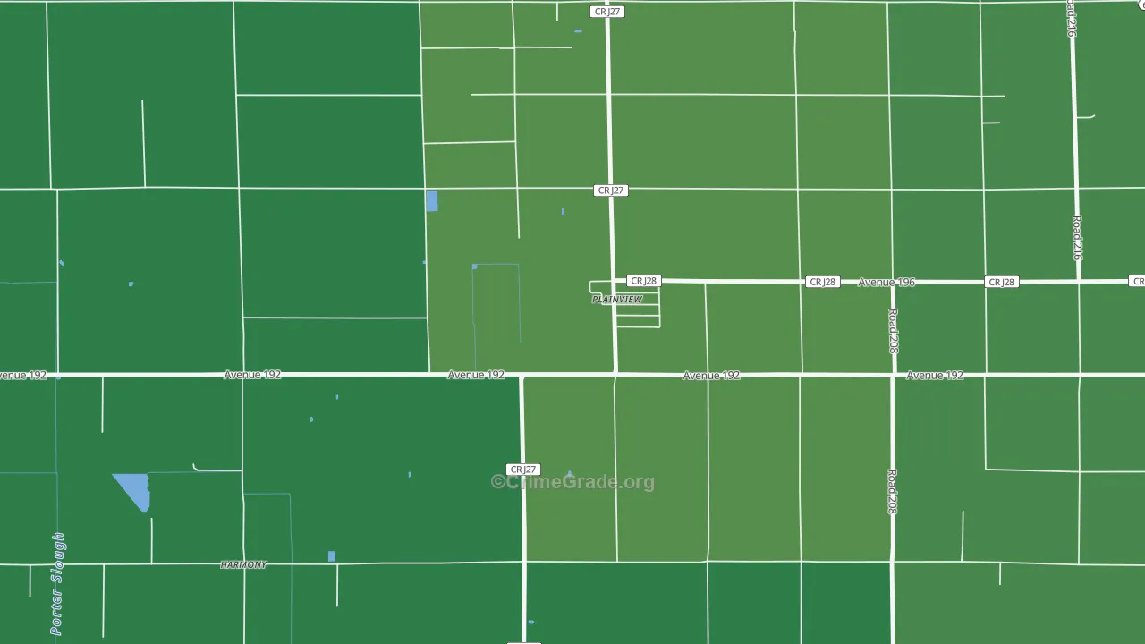 Plainview, CA Map of Vehicle Theft Rates
