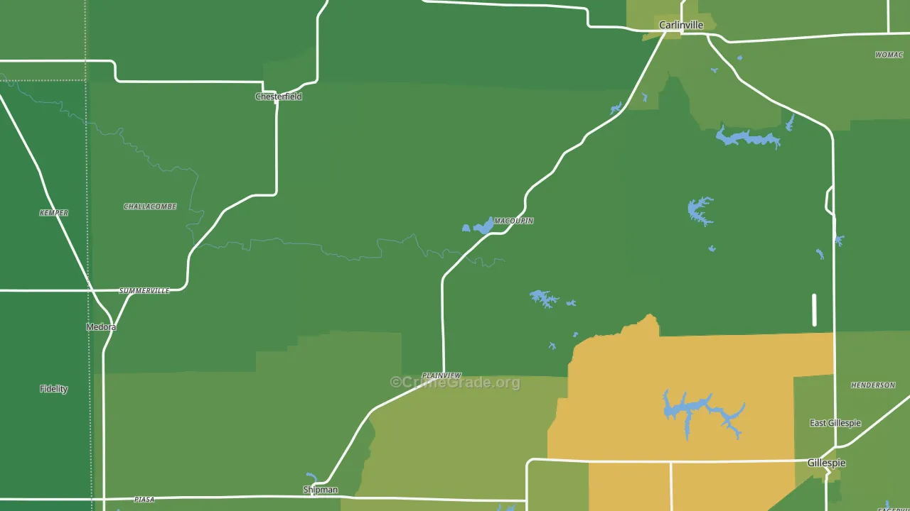 Plainview, IL Map of Vehicle Theft Rates
