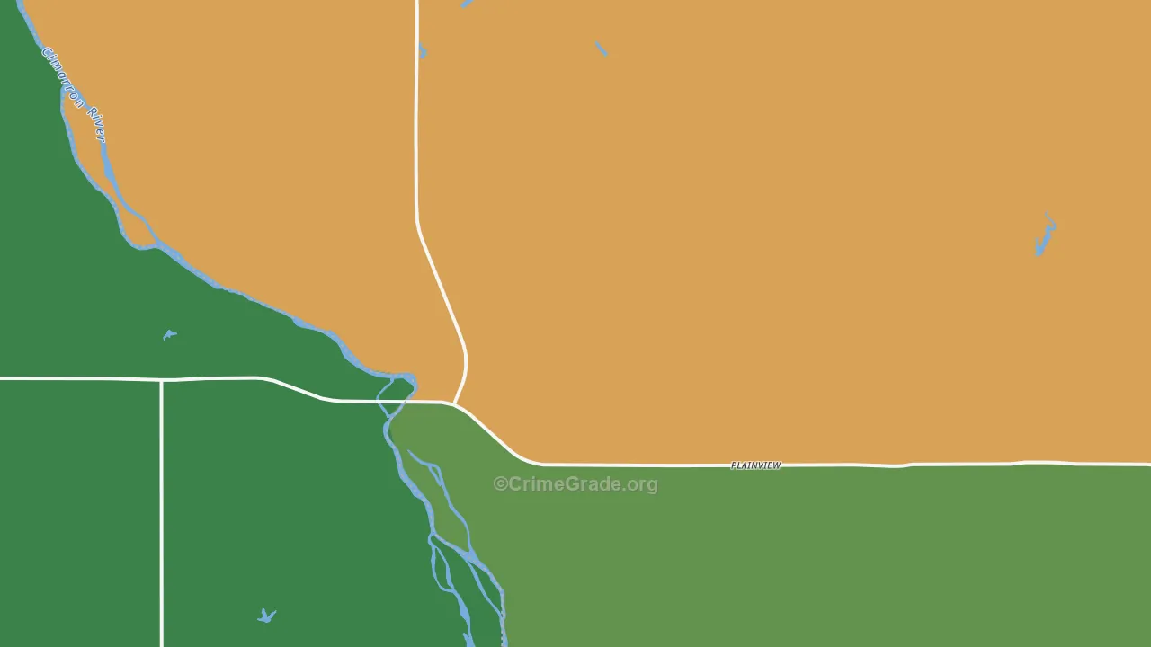 Plainview, OK Map of Vehicle Theft Rates