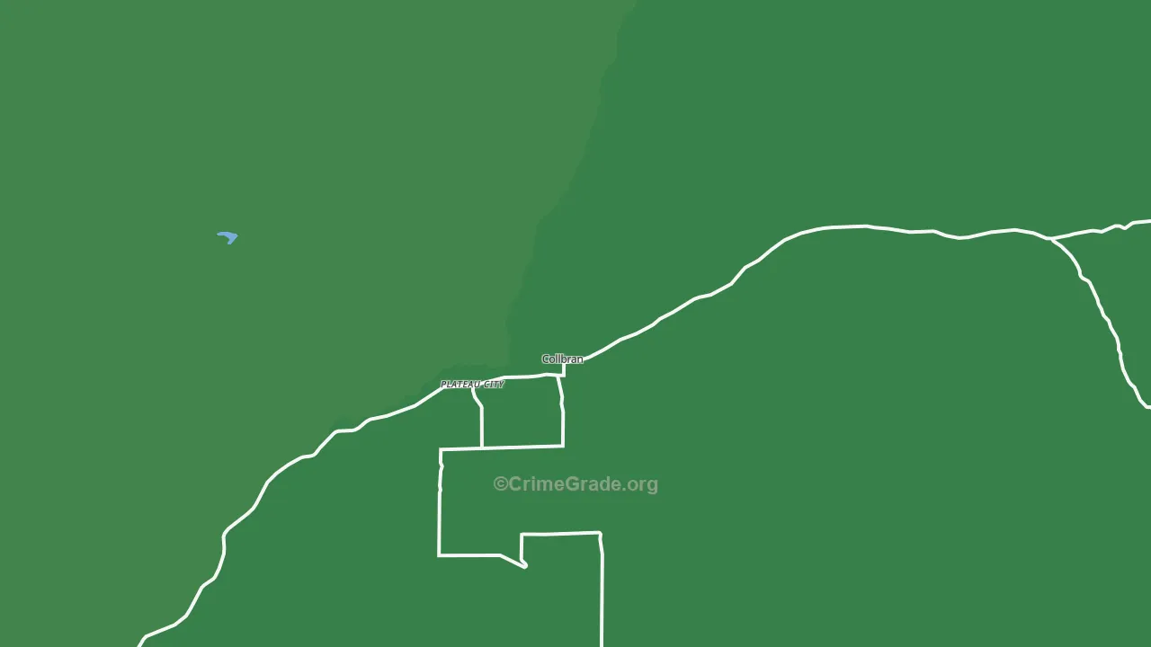 Plateau City, CO Map of Vehicle Theft Rates