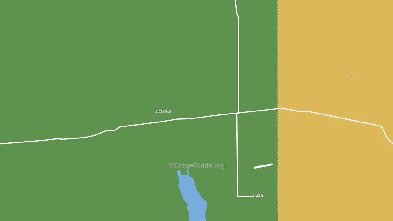 Playas, NM Map of Vehicle Theft Rates