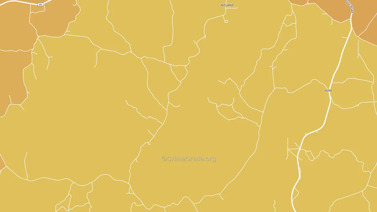 Pleasant Grove Estates, AL Map of Vehicle Theft Rates