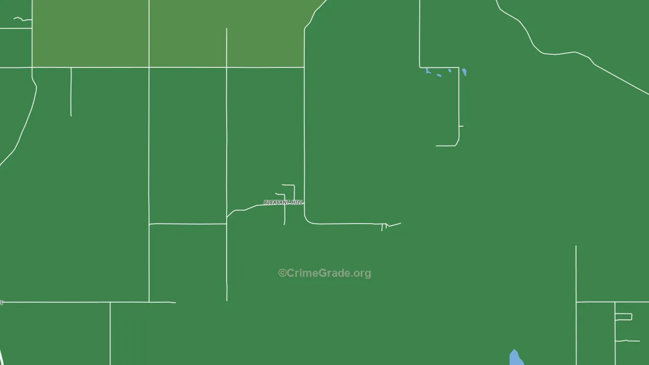 Pleasant Hill, OK Map of Vehicle Theft Rates