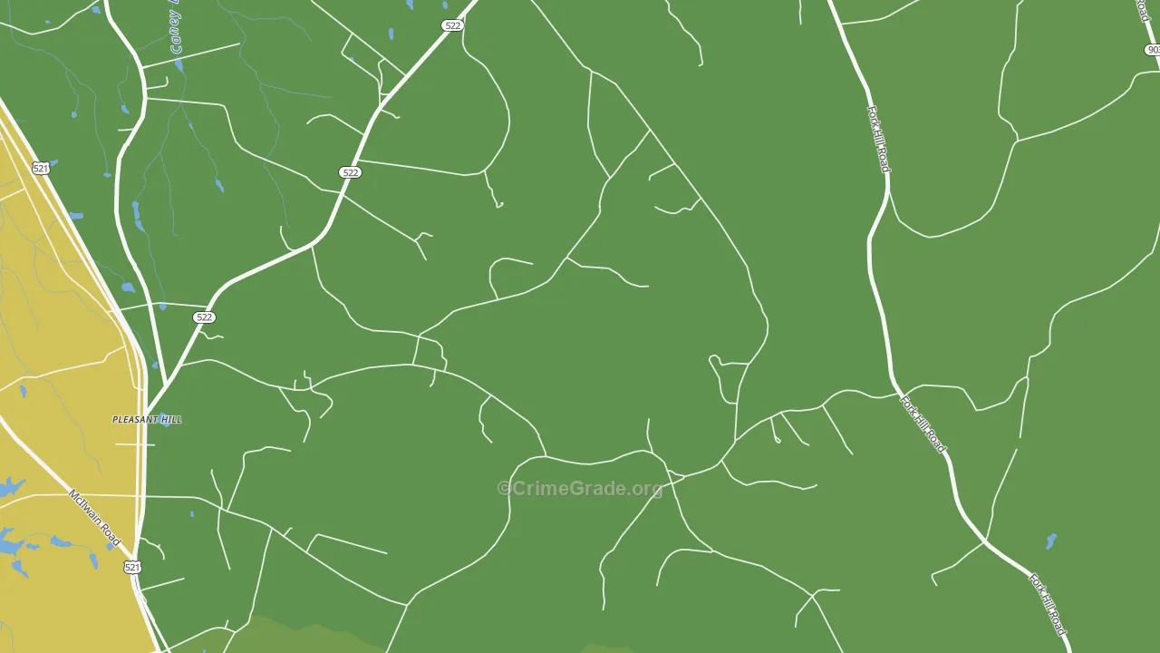 Pleasant Hill, SC Map of Vehicle Theft Rates