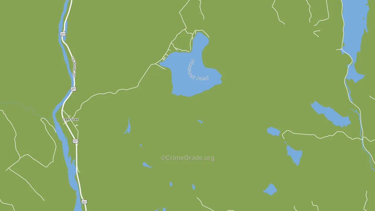 Pleasant Pond, ME Map of Vehicle Theft Rates