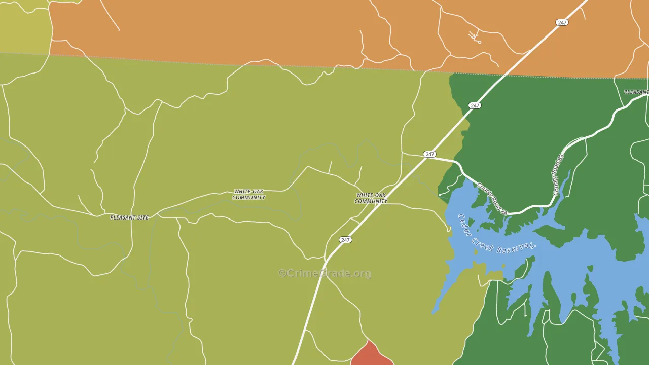 Pleasant Site, AL Map of Vehicle Theft Rates
