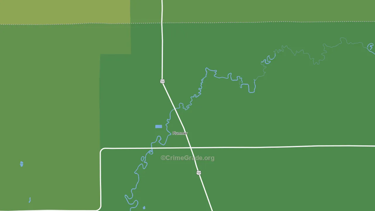 Plummer, MN Map of Vehicle Theft Rates