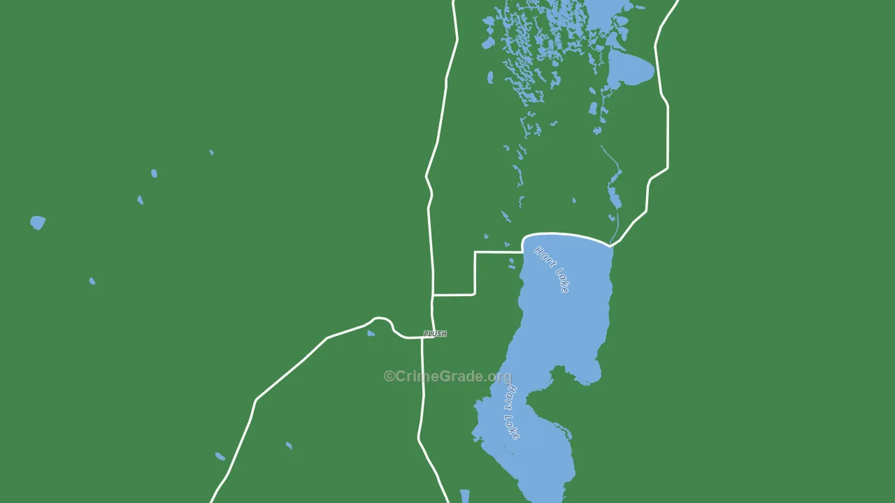 Plush, OR Map of Vehicle Theft Rates