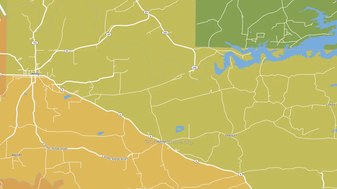 Point Cedar, AR Map of Vehicle Theft Rates