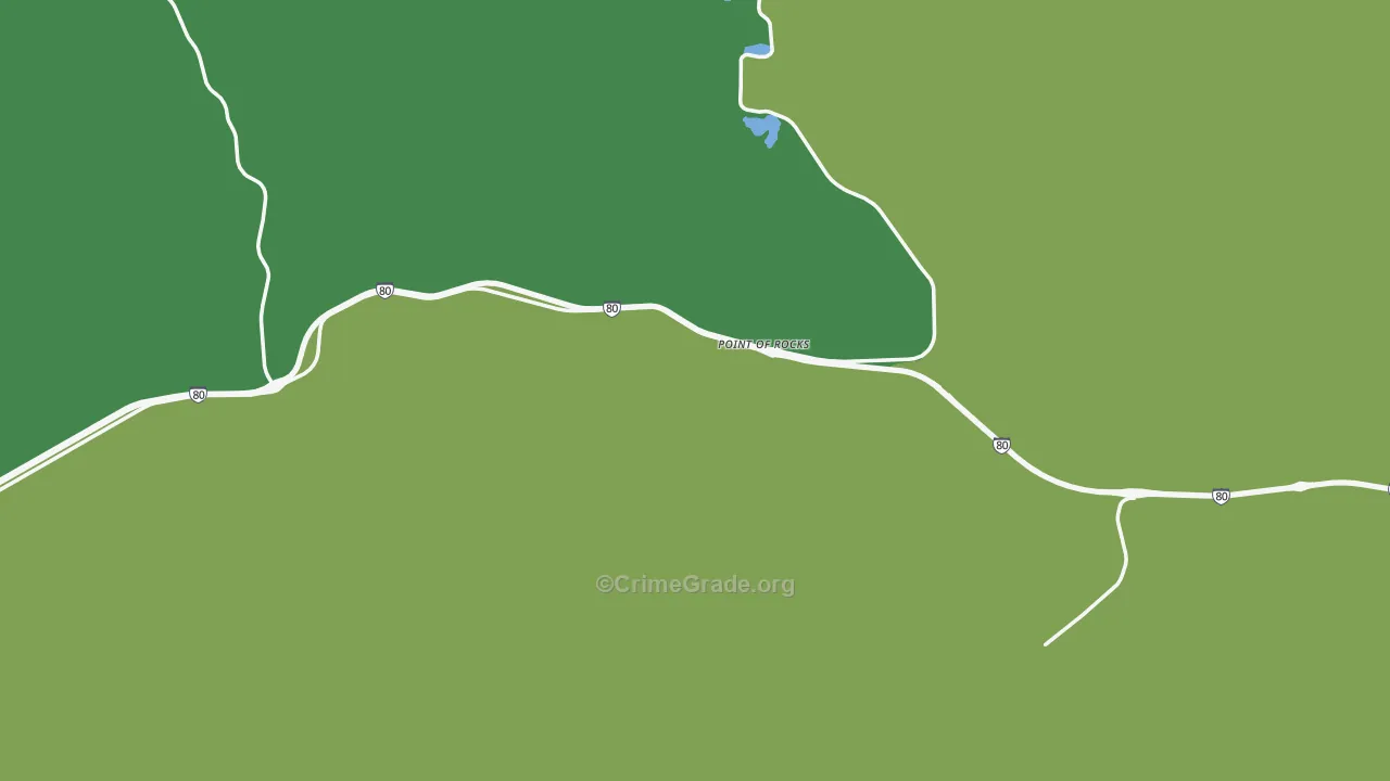 Point Of Rocks, WY Map of Vehicle Theft Rates