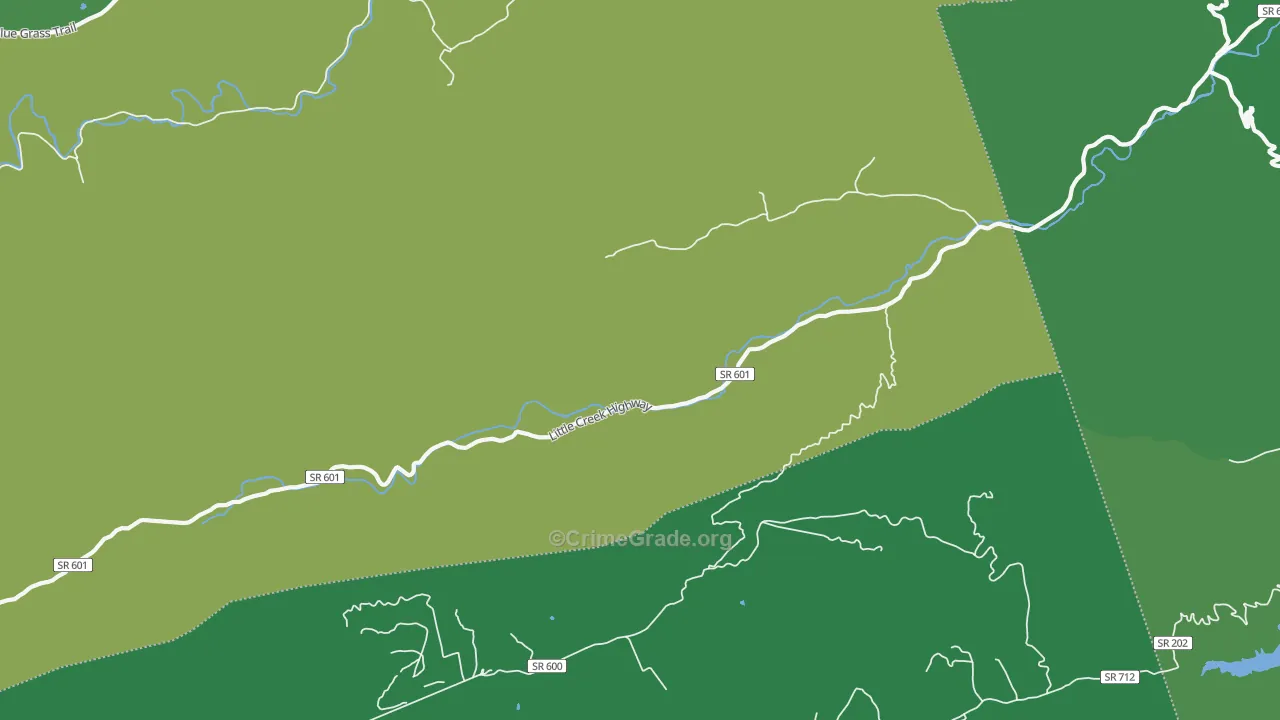 Point Pleasant, VA Map of Vehicle Theft Rates
