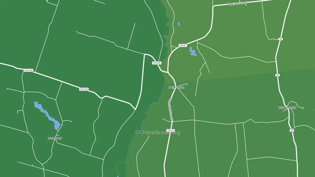 Point Rock, NY Map of Vehicle Theft Rates