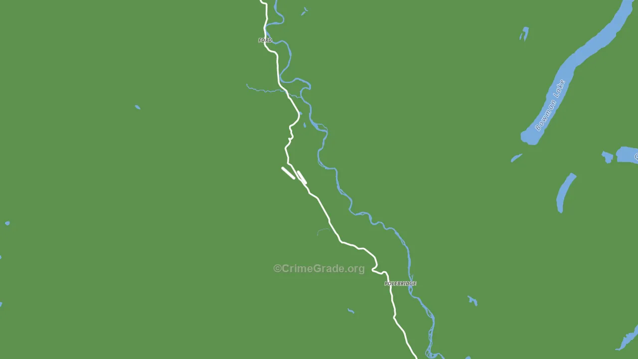 Polebridge, MT Map of Vehicle Theft Rates