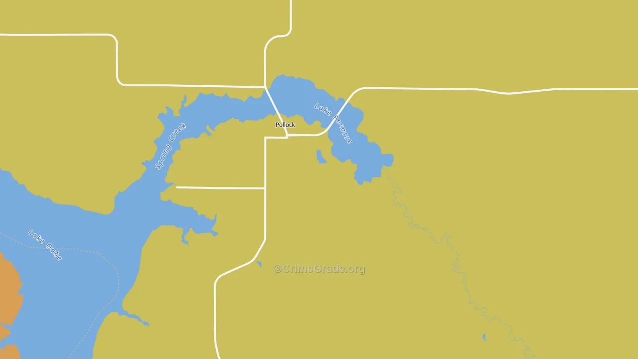 Pollock, SD Map of Vehicle Theft Rates