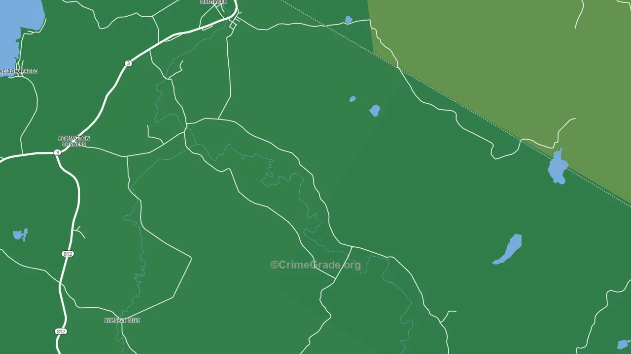 Pond Settlement, NY Map of Vehicle Theft Rates